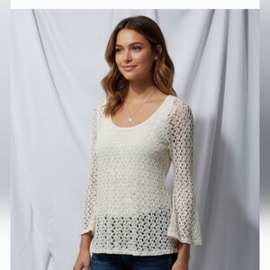 Entro med crochet top angel wing sleeves boho
